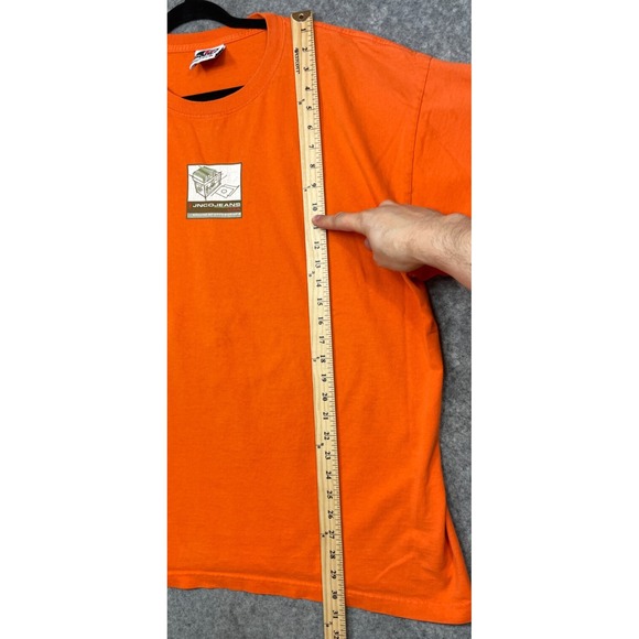 Vintage JNCO Jeans T Shirt Mens XL Orange Y2K 90s Sound Architecture Skater USA - Picture 14 of 15